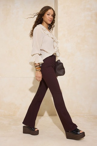 Jean flare - Marron foncé