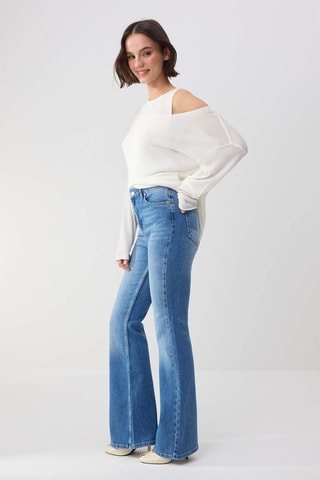 Jeans Hoge Taille Flare Cut - Lichtblauw