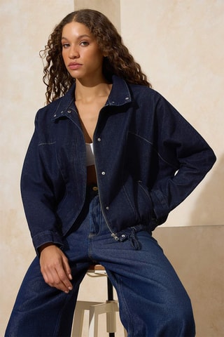 Veste en jean - Bleu marine