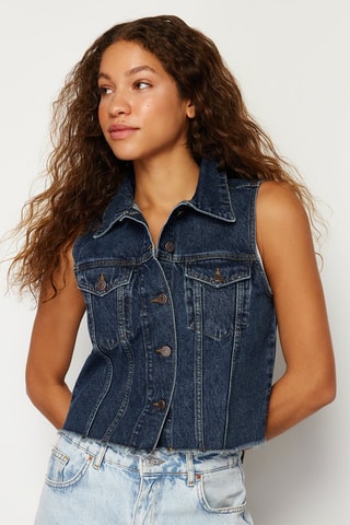 Veste en jean - Bleu marine