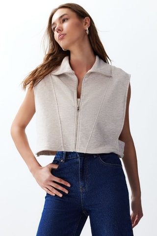 Veste sans manches - Beige