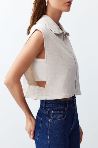 Veste sans manches - Beige