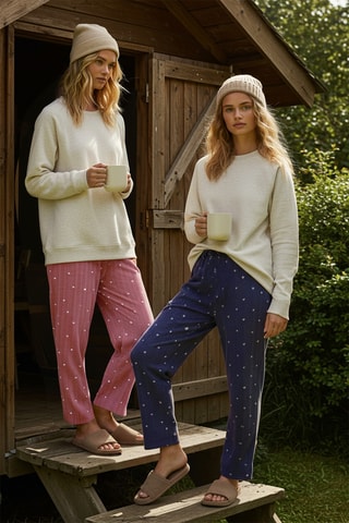 2 pantalons de pyjama - Rose et bleu foncé
