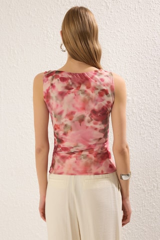 Top drapé - Vert olive