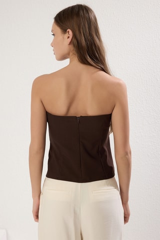 Top bustier - Marron
