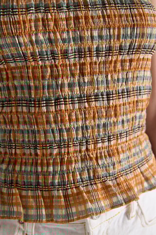 Top - Orange et bleu canard