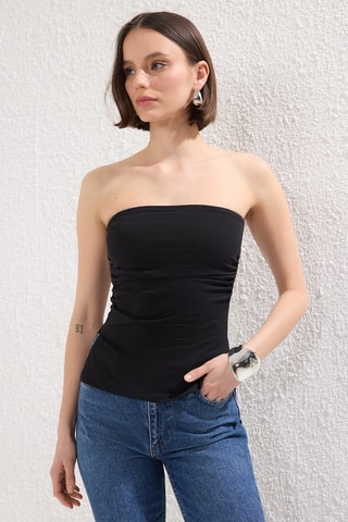 Strapless Top - Zwart