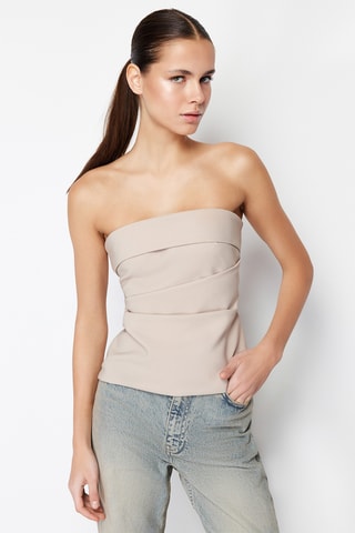 Top bustier - Taupe
