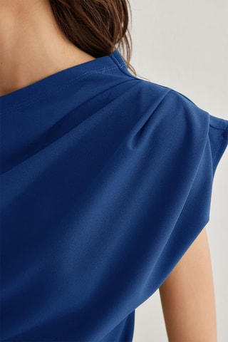 Top drapé - Bleu marine