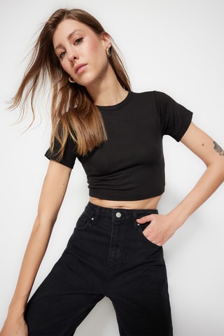 2 crop tops - Noir et écru