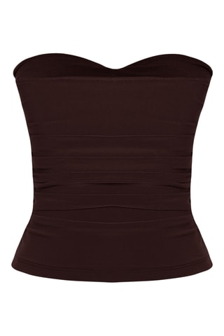 Top bustier - Marron foncé