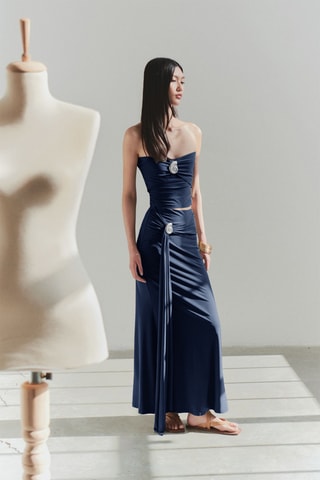 Top bustier - Bleu marine