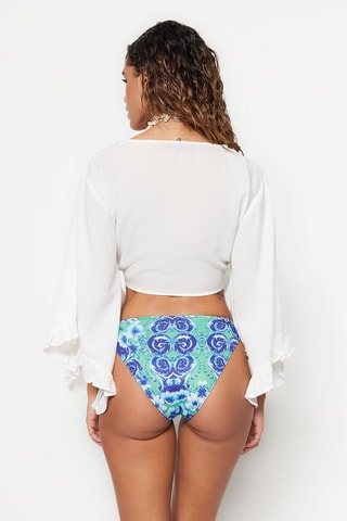 Crop top noué - Écru