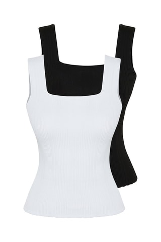 2 tops - Noir et écru