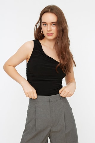 Asymmetrische Top Zwart