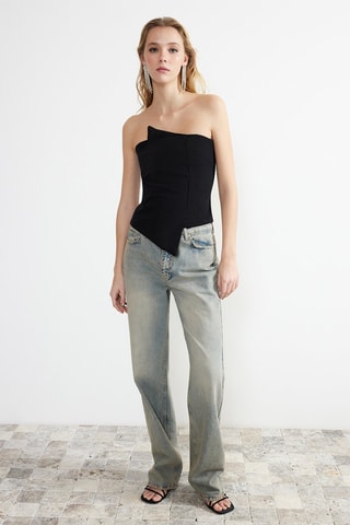 Strapless Top - Zwart