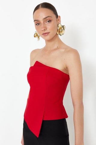 Top bustier - Rouge