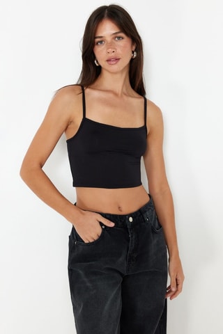 2 crop tops - Noir et beige