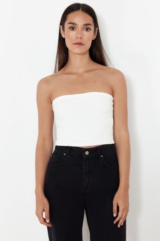 2 tops bustier - Blanc et écru
