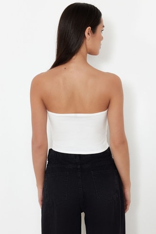 2 tops bustier - Blanc et écru