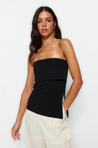 Strapless Top - 
Zwart