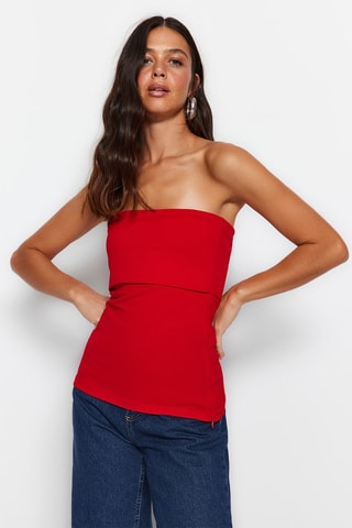 Strapless Top - Rood