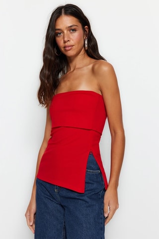 Strapless Top - Rood