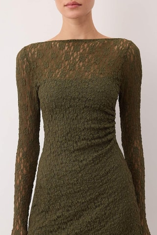 Robe en dentelle - Kaki