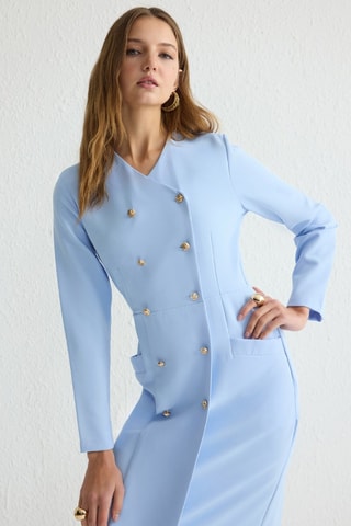 Robe longue - Bleu