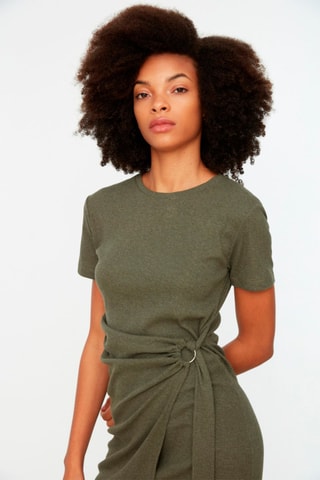 Robe portefeuille - Kaki