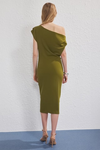 Robe fourreau - Vert olive