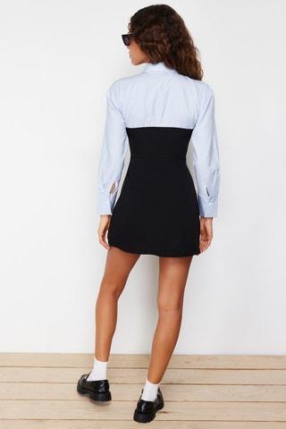 Robe trompe-l'oeil - Noir