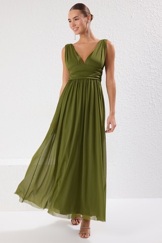 Robe longue - Vert olive