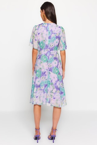 Robe patineuse - Violet et vert