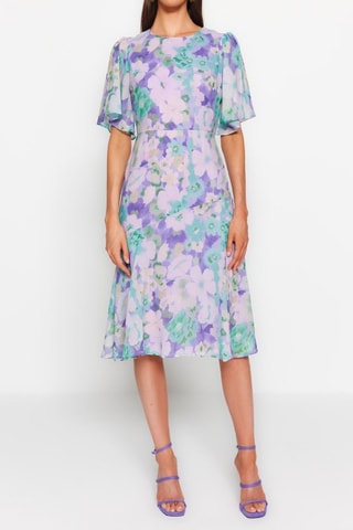 Robe patineuse - Violet et vert