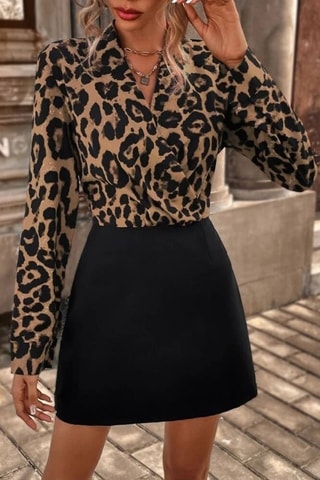 Robe patineuse - Noir et camel