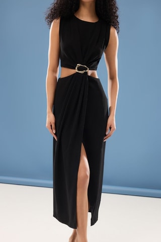 Robe trompe-l'œil - Noir