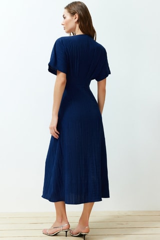 Robe midi - Bleu marine