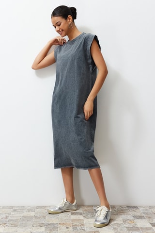 Robe droite - Anthracite chiné