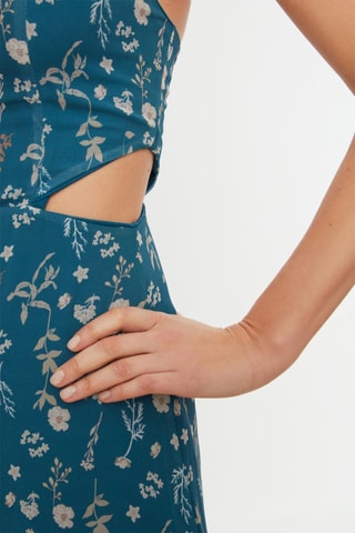 Robe longue - Bleu pétrole