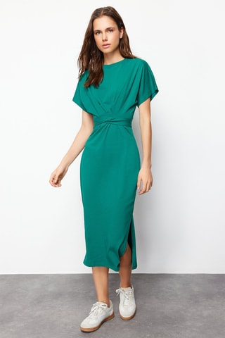 Robe midi - Vert émeraude
