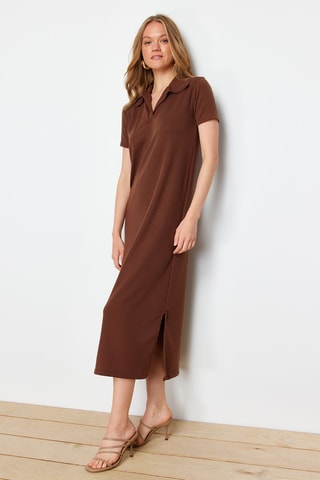 Robe polo - Marron
