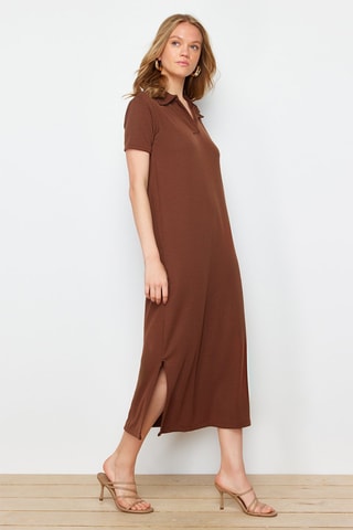 Robe polo - Marron