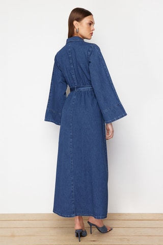 Robe chemise en jean - Bleu