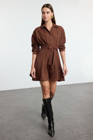 Robe chemise - Marron
