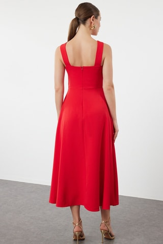 Robe midi - Rouge