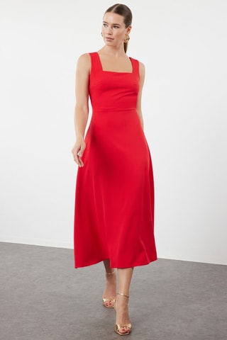 Robe midi - Rouge
