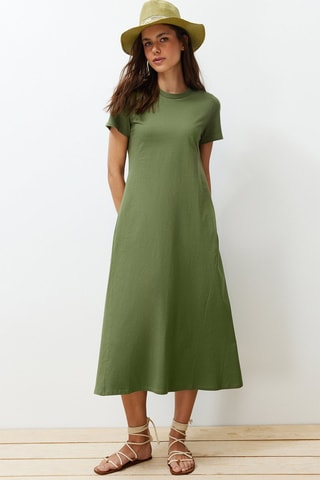 Robe midi - 
Vert