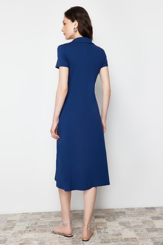 Robe midi - Bleu