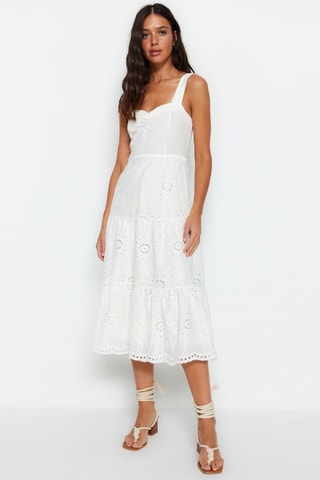 Robe midi - Blanc